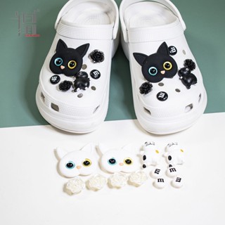 Croc Jibz ชุดปุ่มกด รูปลูกแมว สําหรับรองเท้า DIY