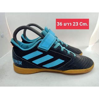 Adidas Size 36 ยาว 23 Cm. รองเท้า กีฬา สตั๊ด เด็กโต เด็กเล็ก ร้อยปุ่ม ฟุตบอล ฟุตซอล