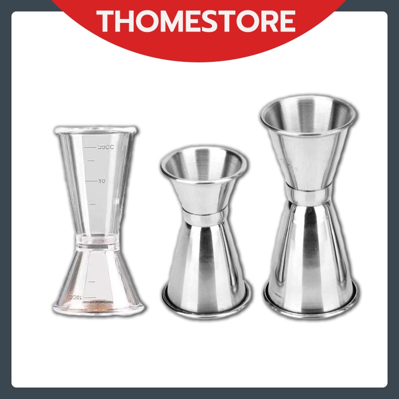 20MLจิ๊กเกอร์ จิกเกอร์ พลาสติก แก้วตวงน้ำเชื่อม ถ้วยตวงเหล้า Plastic Jigger