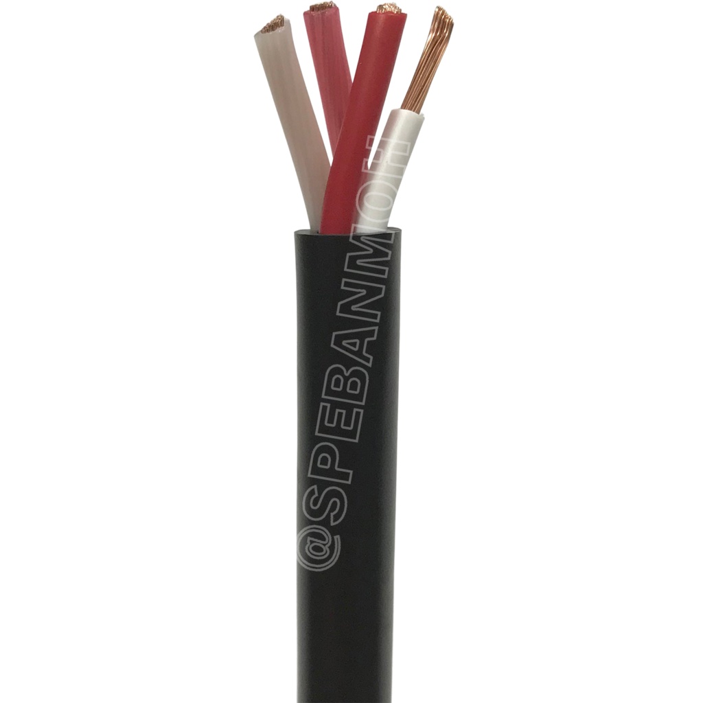 [ 1เมตร ] 4S12F สีดำ Black สายลำโพง Canare 4C x 13AWG 2.63 sq.mm. สายลำโพง สายลำโพง Bi-Wire Canare 4S12F Star Quad 4 … ราคา ถูกที่สุด ดีลบีเคเค แกลเลอรีภาพที่ 2