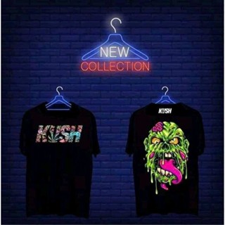 เสื้อโอเวอร์ไซ - KUSH เสื้อยืดวินเทจแรงบันดาลใจผ้าฝ้ายขนาดใหญ่เสื้อผ้าหลวมสําหรับผู้ชายเสื้อยืดขนาด