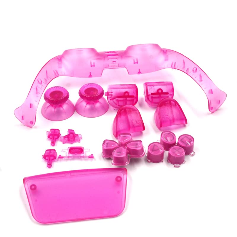 ปุ่มกดทัชแพด ABXY ใส แบบเปลี่ยน สําหรับ PS5 BDM-010 (สีชมพูใส)