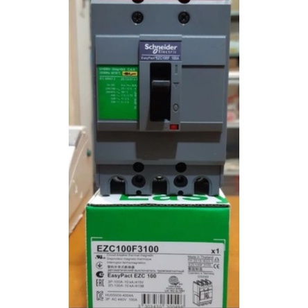 MCB Schneider เบรกเกอร์ EZC 100F 100A Ezc3100