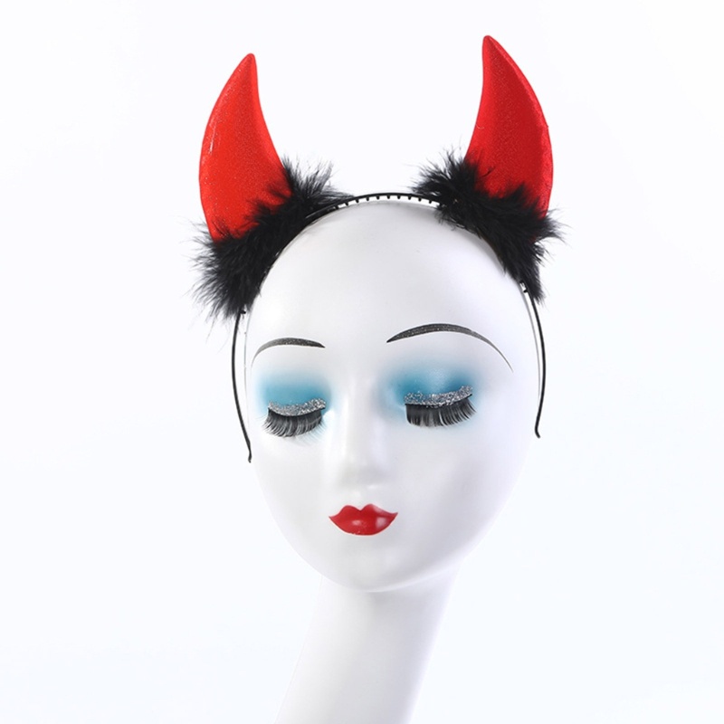Crazy ผู้ใหญ่นักเรียน Angel/Devil Horn Shape Hairband สําหรับ Creative Hairband ฮาโลวีนคริสต์มาสเครื