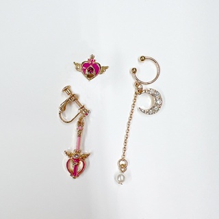 [ส่งตรงจากญี่ปุ่น] Pretty Guardian Sailor Moon Crisis Moon Compact Ear Cuff Set Japan ใหม่