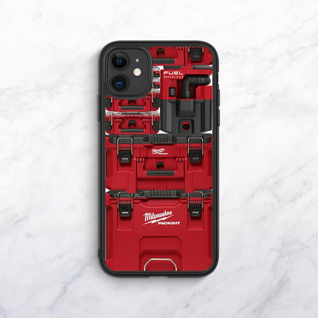 การพิมพ์เครื่องมือไฟฟ้า Milwaukee เคสป้องกันกันกระแทกเคสโทรศัพท์ IPhone 16 Plus 15 Pro Max 14 Mini XS