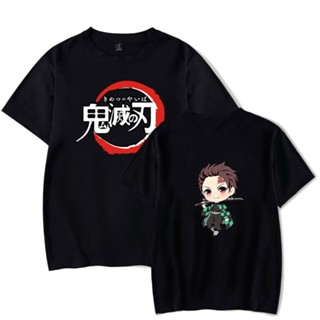 Tee Demon Slayer Kimetsu No Yaiba เสื้อยืดผ้าฝ้าย พิมพ์ลาย สำหรับผู้ชาย และผู้หญิง ลวดลาย DS003A