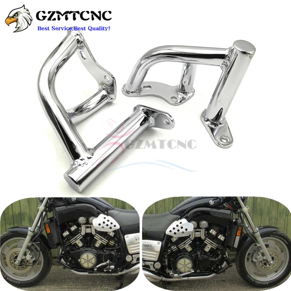 VMAX1200 Engine Guard Highway Crash Bar Lower Buffer Frame Protection Side Mount Bumper for Yamaha V