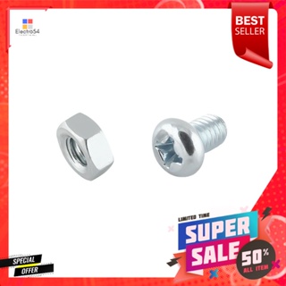 สกรูเกลียวมิลน็อต JP 4X6 มม. แพ็ก 25 ชิ้นMACHINE SCREW WITH NUT JP FITT 4X6MM 25EA