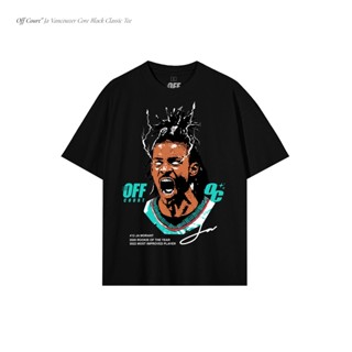 เสื้อยืด - OFFCOURT - JA แวนคูเวอร์ คอร์ สีดํา คลาสสิก เสื้อยืดคอตตอน ลาย unisex สําหรับผู้ชายเสื้อ