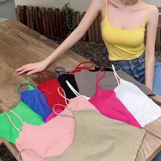 เสื้อสายเดี่ยววินเทจ 👙รุ่น2326👙 สายเดี่ยวแฟชั่น สายเดี่ยวสีพื้น เสื้อกล้าม ผ้านิ่มใส่สบาย