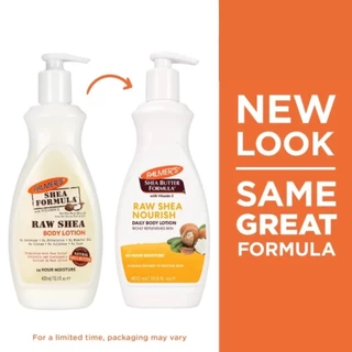 (แพ็ค 2) Palmer's Raw Shea Nourish Daily Body Lotion 400 ml.โลชั่นทาผิวกาย สูตรรอเชียร์ เติมความชุ่มชื้น ปาล์มเมอร์