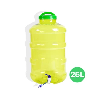 ถังน้ำ ถังน้ำดื่ม PET ขนาด 25 ลิตร ถังน้ำมีก๊อกพร้อมหูหิ้ว รุ่น ลาย 1