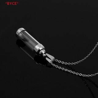 Byce&gt; ใหม่ จี้ขวดโหลแก้วใส เปิดฝาสกรูได้ สําหรับโหลทราย โซ่เหล็ก สร้อยคอ