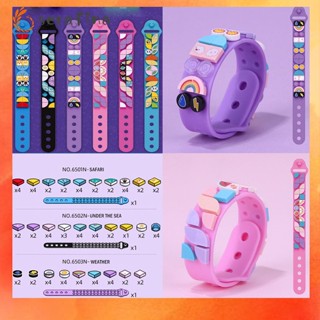Rf Ollie 【พร้อมส่ง-COD】บล็อกตัวต่อเลโก้ ลายจุด ปรับความยาวได้ DIY สําหรับเด็ก