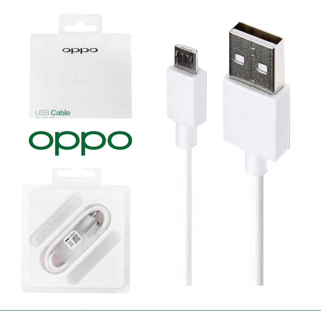สายชาร์จแท้ OPPO รองรับหลายรุ่น เช่นF5/F7/A3S/A31/A37/A5S/F1/A7สายชาร์จของแท้100%  USB MICRO ชาร์จไว สายความยาว 1เมตร