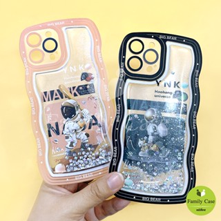 I11/11pro max/12/12pro max/13/13pro max เคสมือถือตู้น้ำนิ่มใสกันกล้องขอบหยัก ซิลิโคน TPU ลายการ์ตูน มนุษย์อวกาศ