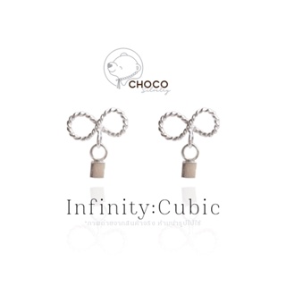 (S925) ต่างหูอินฟินิตี้เงินแท้ Infinity Sterling Silver Stud Earrings