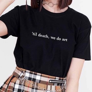 เสื้อผู้ชายเท่ เสื้อคู่รัก เสื้อยืด TIL DEATH ปรับแต่งคําสั่ง tees คุณภาพสูง unisex X9T เสื้อยืดชาย