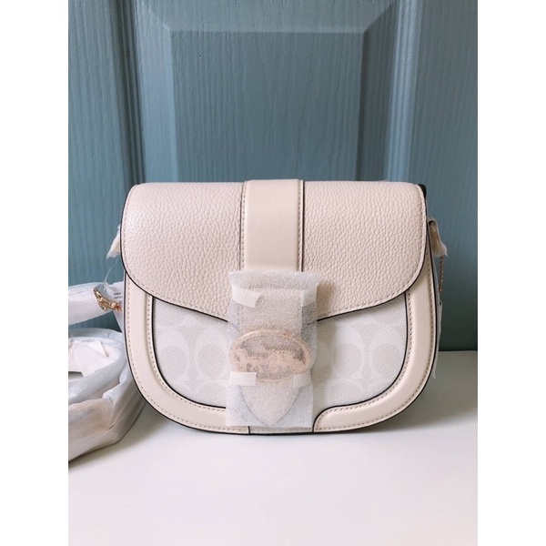 Coach Georgie Saddle Bag in Signature Canvas