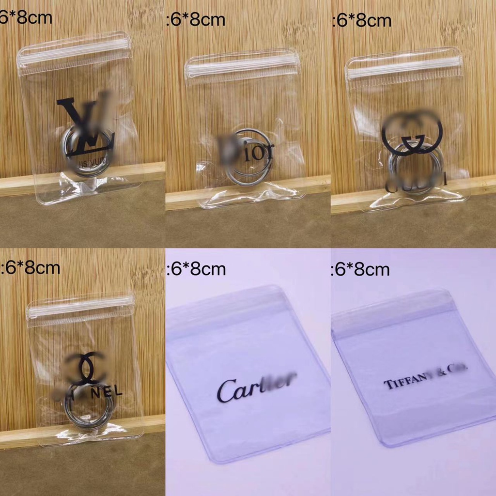 ถุงพลาสติก Pvc สําหรับใส่ต่างหู สร้อยคอ สร้อยข้อมือ ถุงขายส่ง/100pcs/แพ็ค