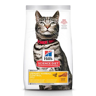 Hills Science Diet Adult 1-6 Urinary Hairball Control 1.58 kg. อาหารแมว 1-6 ปี ลดการเกิดก้อนขนและดูแลทางเดินปัสสาวะ