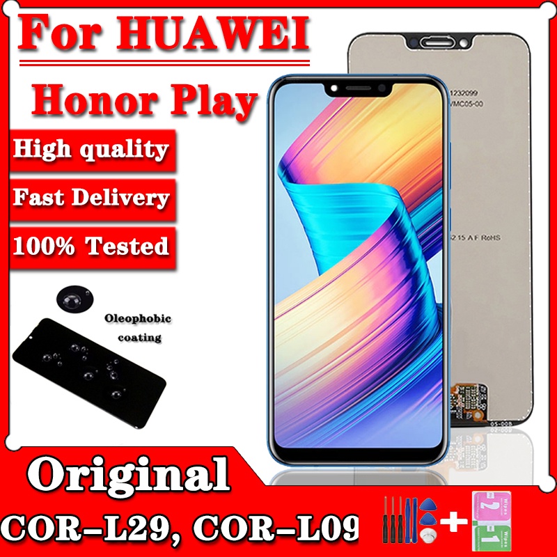 Original 6.3" For Huawei Honor Play LCD Display Screen Touch Panel Digitizer  With Frame For honor play lcd COR-L29
