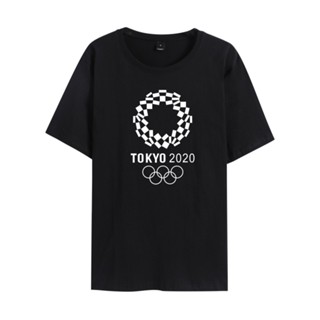 เสื้อยืดชาย New Cod เสื้อยืดคอกลมลายการ์ตูน Tokyo Olympics สําหรับผู้ชายและผู้หญิง S-4Xl discount