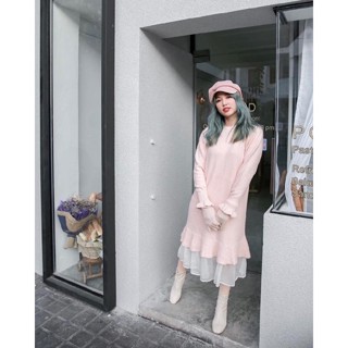 macaroon dress ชุดเดรสไหมพรม