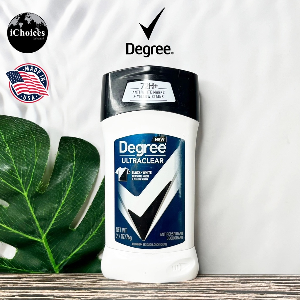 [Degree] UltraClear Black+White Antiperspirant DeodorantStick 76g โรลออนสติ๊ก ระงับกลิ่นกาย ลดเหงื่อ