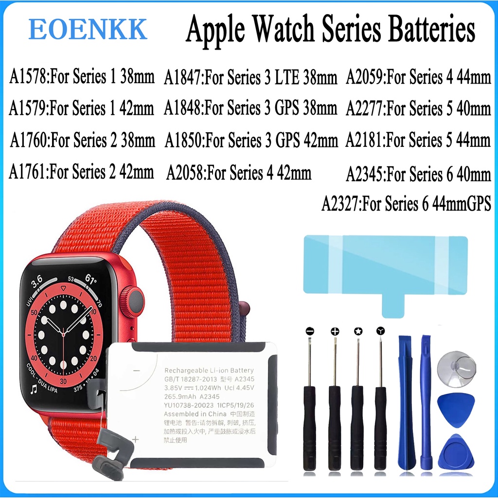 100% Orginal Batteries Replacement For Apple Watch Series 1 2 3 4 5 6 ...