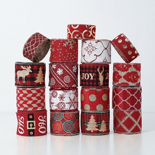 be&gt; Christmas Decorations Ribbon Wired Edge Gift Wrapping Ribbons for Party Decor