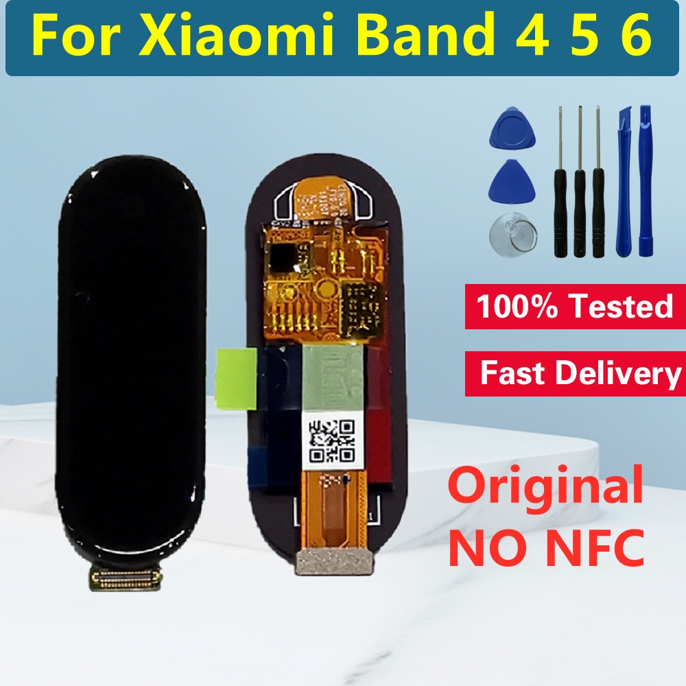Original AMOLED For Xiaomi Mi Band 4 LCD Display Touch Screen Digitizer For Xiaomi Mi Band 5 LCD Smart Watch Band 6 LCD