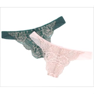 Annebra กางเกงใน ทรงจีสตริง ผ้าลูกไม้ G-String Panty รุ่น AU3-817 สีชมพู, สีเขียว