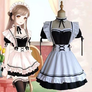 ชุดแม่บ้านสาวสวยสาวสวยขนาดใหญ่ทุกวัน cos เสื้อผ้า lolita ชุด lolita กระโปรงสาวใช้