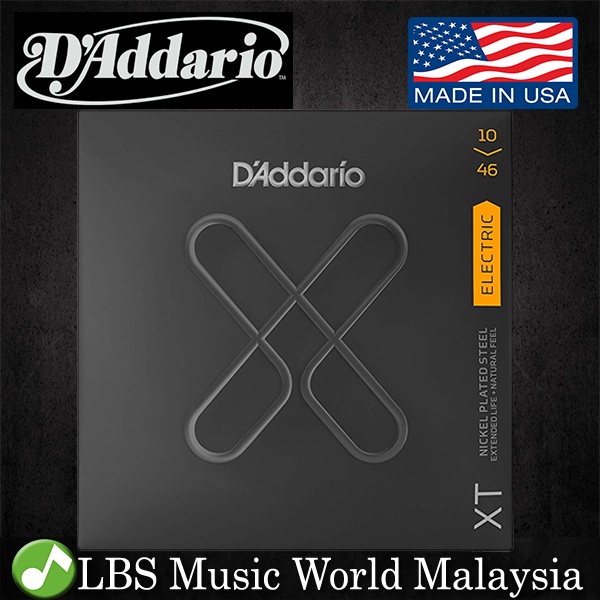 D'ADDARIO Daddario XTE1046 XT สายกีตาร์ไฟฟ้าเหล็กชุบนิกเกิลไฟปกติ Daddario D Addario (10-46)