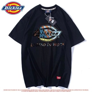 เสื้อคู่ เสื้อยืดแขนสั้นลําลอง พิมพ์ลาย Dickies Dix เข้ากับทุกการแต่งกาย แฟชั่นคู่รัก สําหรับผู้ชาย