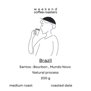 เมล็ดกาแฟ Brazil Santos (Single Origin) คั่วกลาง