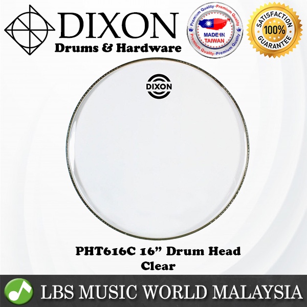 Dixon 16" PHT616C Clear Drum Skin Head Drumhead สําหรับชุดทอมบ่วง (PHT616)