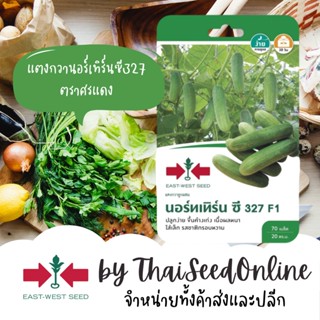 GGEW เมล็ดพันธุ์ซฟ แตงกวาลูกผสม นอร์ทเทิร์นซี327 70เมล็ด ตราศรแดง Cucumber