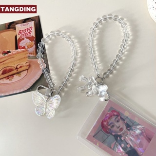 【COD Tangding】สร้อยข้อมือ จี้ลูกปัดเลเซอร์ รูปผีเสื้อ สไตล์เกาหลี สําหรับผู้หญิง