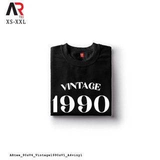 เสื้อยืดสีพื้น - AR Tees Vintage 1990 v1 เสื้อเชิ้ตแบบกําหนดเองเสื้อยืด Unisex สําหรับผู้หญิงและผู้