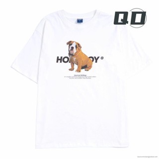 QD HOMEBOY เสื้อยืดผู้ชายลาย BULLDOG