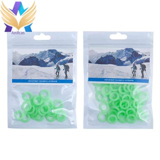 20/50pcs Nail Fluorescent Rings Outdoor Camping Tent Nail Luminous Ring