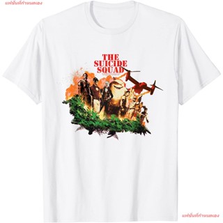 แฟชั่นที่กำหนดเอง The Suicide Squad Squad Explosions T-Shirt เดอะ ซุยไซด์ สควอด เสื้อยืดพิมลาย cotton เสื้อคอกลม  เสื้อย