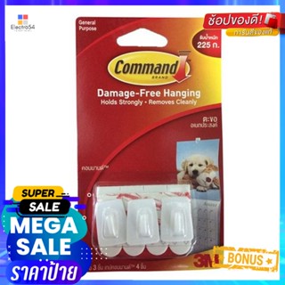 แผ่นเทปกาวคอมมานด์พร้อมตะขอแขวน 3M 17066COMMAND ADHESIVE TAPE WITH MICRO HOOKS 3M 17066 WHITE