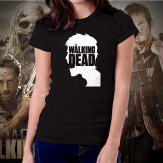 เสื้อคู่วินเทจ เสื้อยืดผู้ชาย90 เดอะวอล์กกิ้งเดด TWD ทีวีซีรีส์ Tshirt สําหรับผู้หญิง 06 ijw Tee