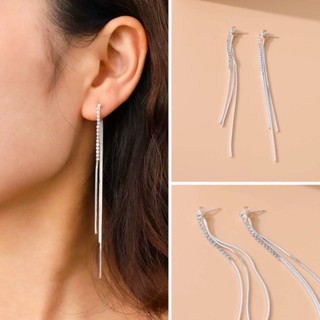 ต่างหูเพชร ต่างหูโซ่ พร้อมส่ง! (#P1-H)