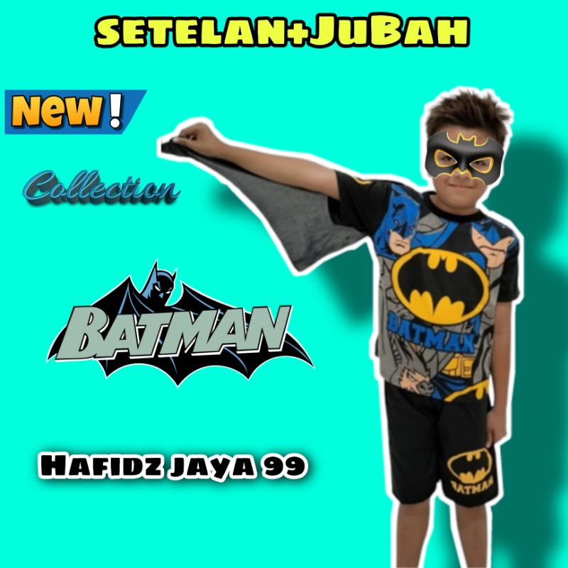 BOYS SHORT SUITS WITH CARTOON BATMAN COSTUME