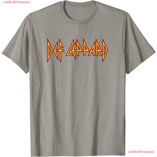 Def Leppard - Classic Logo T-Shirt เดฟเล็ปเพิร์ด Def Leppard วงร็อค เสื้อยืดผู้หญิง เสื้อยืดผู้ชาย เสื้อยืดคอกลม เสื้อยื